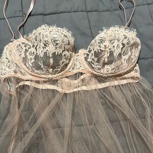 Cherished Teddies Cream Lace Bra Intimates